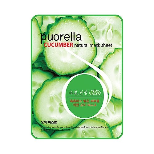 Заказать онлайн Baroness Маска-салфетка с огурцом Spunlace Puorella Cucumber Natural Mask Sheet в KoreaSecret