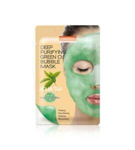 Purederm Пузырьковая маска с зеленым чаем Deep Purifying Green O2 Bubble Mask Green Tea