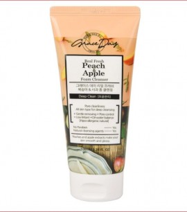 Заказать онлайн Grace Day Пенка для умывания с экстрактами персика и яблока Real Fresh Peach & Apple Foam Cleanser в KoreaSecret