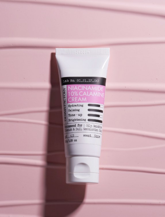 Заказать онлайн Derma Factory Успокаивающий крем для чувствительной кожи Niacinamide 10% Calamine Cream в KoreaSecret