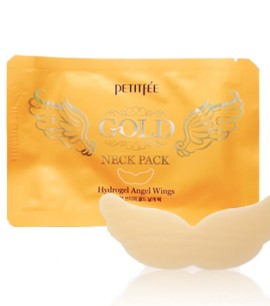 Заказать онлайн Petitfee Маска для области шеи Gold Neck Pack Hydrogel Angel Wings в KoreaSecret