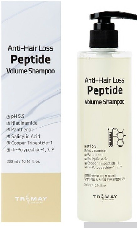 Заказать онлайн Trimay Безсульфатный шампунь с пептидами против выпадения волос Anti-Hair Loss Peptide Volume Shampo в KoreaSecret