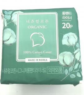 Заказать онлайн NATURAL COTTON Гигиенические прокладки ежедневные 180мм*20шт SIGNATURE ORGANIC LONG PANTY LINER в KoreaSecret