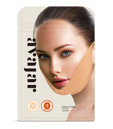 Заказать онлайн Avajar Лифтинг маска для подбородка Perfect V Lifting Premium Mask (бежевая) в KoreaSecret