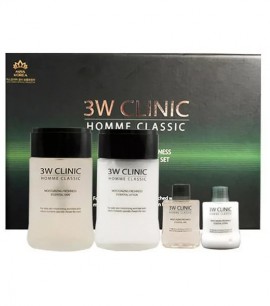 3W Clinic Мужской набор Увлажнение и свежесть Homme Classic Moisturizing Freshness Skin Care Set