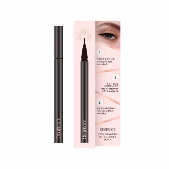 Заказать онлайн Deoproce Подводка-линер для глаз Easy Drawing Pen Eyeliner Black в KoreaSecret