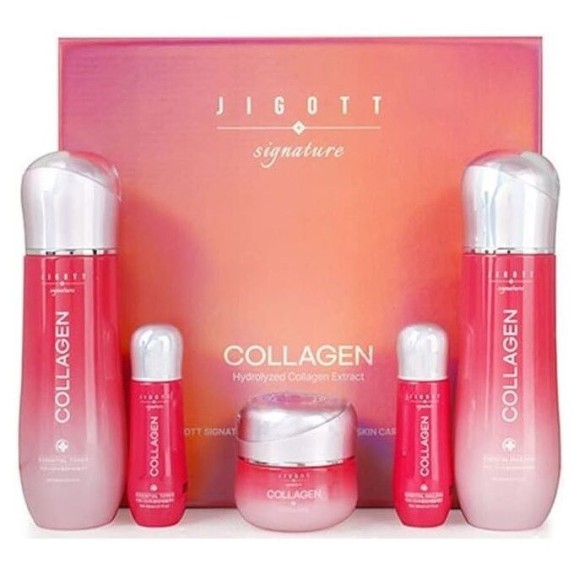 Заказать онлайн Jigott Подарочный набор с коллагеном Signature Collagen Essential Skin Care 3Set в KoreaSecret