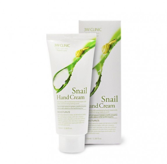 Заказать онлайн 3W Clinic Крем для рук с муцином улитки Snail Hand Cream в KoreaSecret