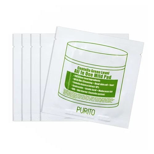 Заказать онлайн Purito Пилинг-пэд с центеллой 1 шт Centella Green Level All In One Mild Pad в KoreaSecret