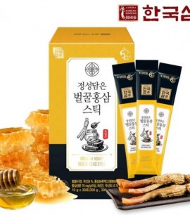 Заказать онлайн Nature Dream Стик с экстрактом красного женьшеня и меда (30 стиков по 10гр) Jeongseongdameun Honey Red Ginseng Stick в KoreaSecret