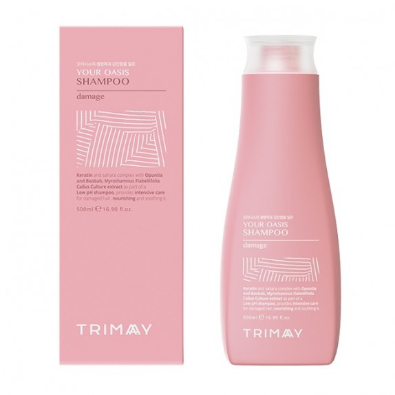 Заказать онлайн Trimay Бессульфатный кератиновый шампунь с экстрактом иерихонской розы 500 млYour Oasis Shampoo в KoreaSecret