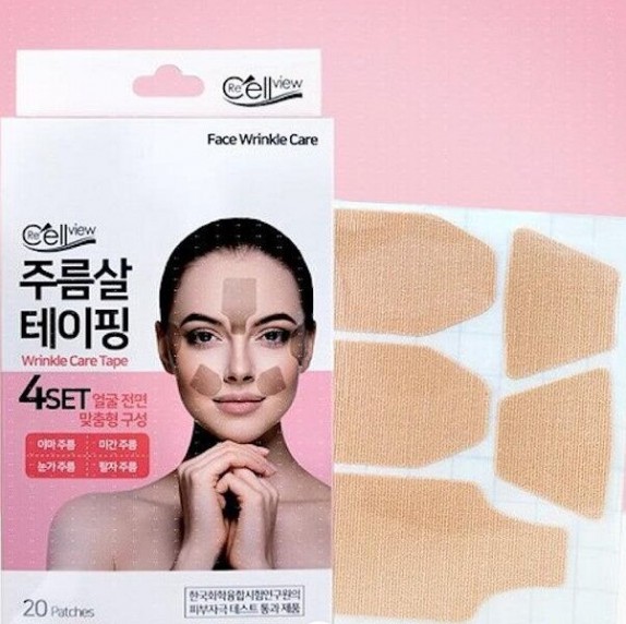 Заказать онлайн Тейпы для лица против морщин (роз.) Patches Wrinkle Care Tape в KoreaSecret