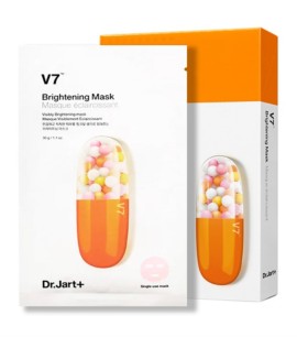 Заказать онлайн Dr.Jart+ Витаминизированная выравнивающая тон маска-салфетка + V7 Brightening Mask в KoreaSecret