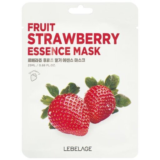 Заказать онлайн Lebelage Маска-салфетка с клубникой Fruit Strawberry Essence Mask в KoreaSecret