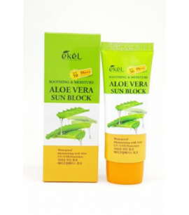 Заказать онлайн Ekel Солнцезащитный крем с экстрактом алоэ Soothing & Moisture Aloe Vera Sun Block SPF 50 PA+++ в KoreaSecret