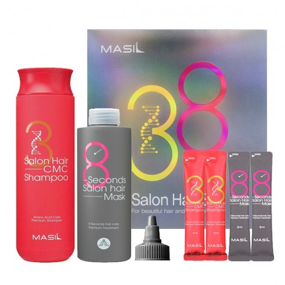 Заказать онлайн Masil Набор для восстановления волос с кератином и коллагеном Salon Hair set в KoreaSecret