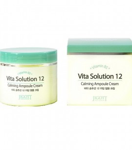 Заказать онлайн Jigott Успокаивающий ампульный крем для лица Vita Solution 12 Calming Ampoule Cream в KoreaSecret