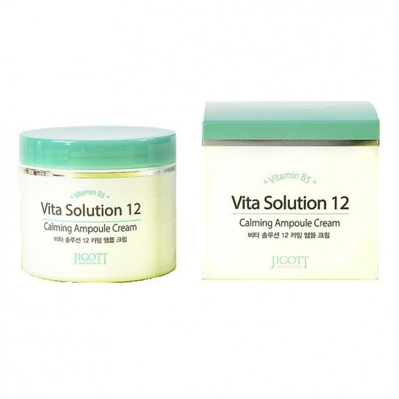Заказать онлайн Jigott Успокаивающий ампульный крем для лица Vita Solution 12 Calming Ampoule Cream в KoreaSecret
