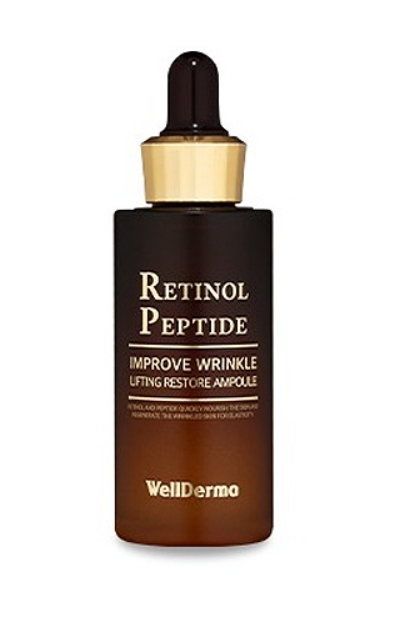 Заказать онлайн Wellderma Антивозрастная лифтинг сыворотка с ретинолом и пептидами Retinol Peptide Lifting Restore Ampoule в KoreaSecret