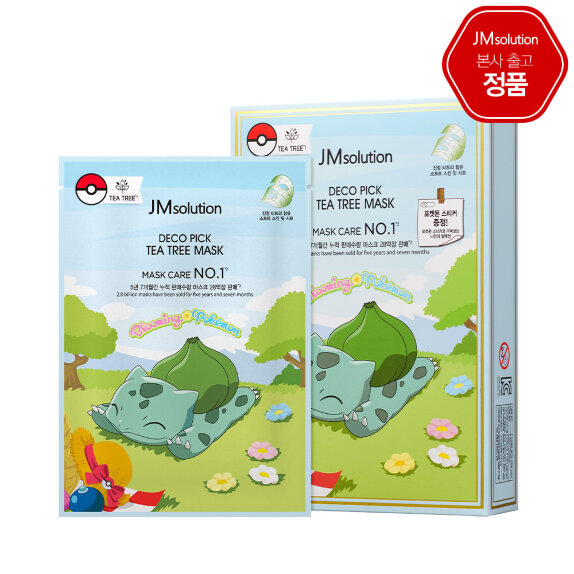 Заказать онлайн JMsolution Маска-салфетка с чайным деревом (Бульбазавр) Deco Pick Tea Tree Mask в KoreaSecret