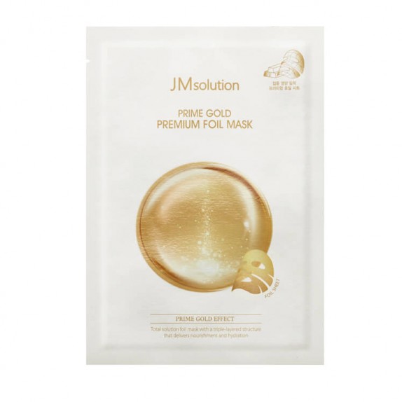 Заказать онлайн JMsolution Трехслойная увлажняющая маска с коллоидным золотом Prime Gold Premium Foil Mask в KoreaSecret