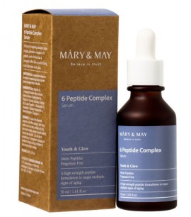Заказать онлайн Mary&May Омолаживающая ампула с пептидным комплексом 6 Peptide Complex Serum в KoreaSecret